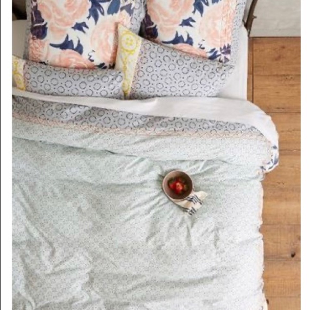 Anthropologie king Duvet and 4 shams